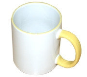 Кружка для сублимации Bulros белая с желтой ручкой и ободком (36 шт) (арт. TP-R-cup-YeGR-___-036-Wi)
