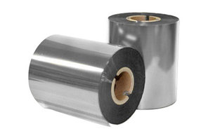 Красящая лента OEM TS RESIN (X-foil) серебро 300 м / 100 мм / 100 мм / 1″, out (арт. R-100300out)