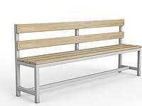 Скамейка для раздевалки со спинкой 2м