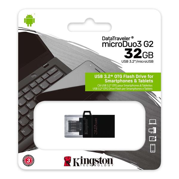 USB Flash Drive Kingston 32GB USB 3.2 [ DTDUO3G2/32GB ] Чёрный: продажа,  цена в Алматы. Usb накопители от "compmouse" - 99865761