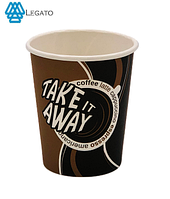 Стакан бумажный для горячих напитков 350мл Coffe take away 50шт/уп. 1000шт/кор.