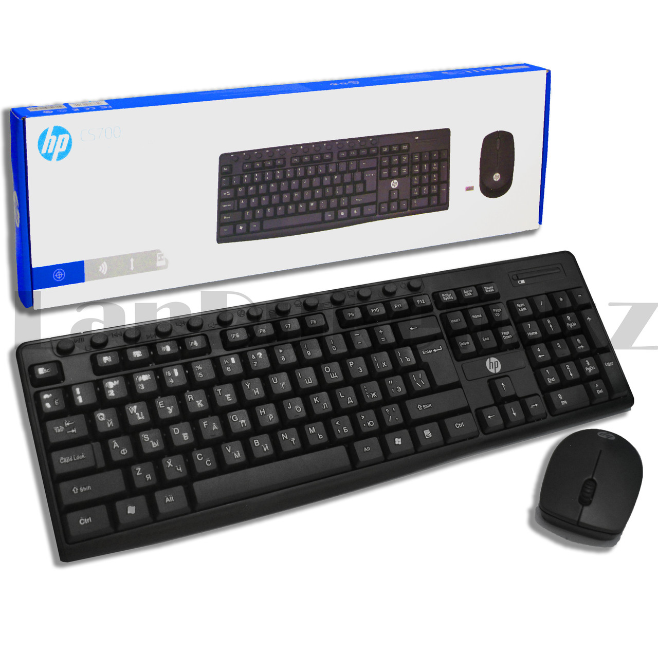 Комплект клавиатура и мышь беспроводные с USB- приемником на батарейках HP CS700 - фото 1 - id-p99864791