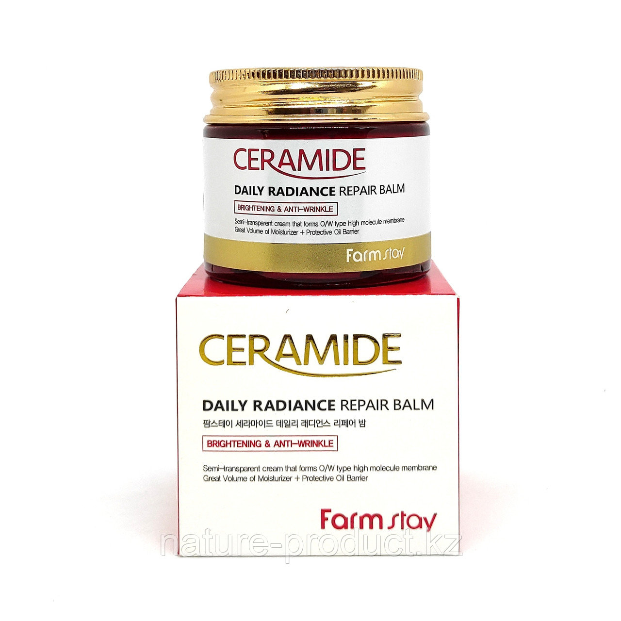 Укрепляющий крем-бальзам для лица c керамидами Ceramide Daily Radiance Repair Balm 80 гр. Farm Stay