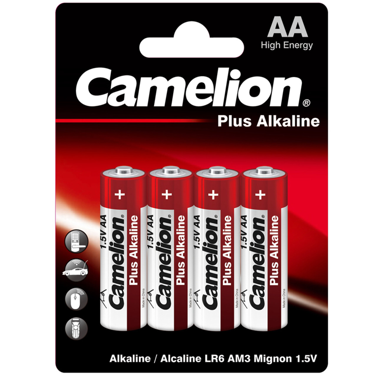 Батарейки щелочные Camelion Plus Alkaline AA/R6, 4шт