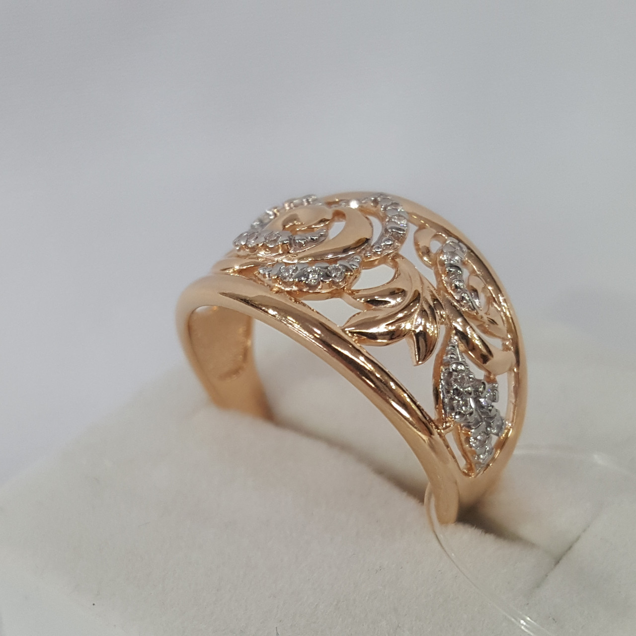 Кольцо из золочёного серебра с фианитами SOKOLOV 93010610 позолота - фото 2 - id-p46151060