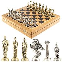 Шахматный ларец "Восточные" дуб классика 43,5х43,5 см / Шахматы подарочные / Шахматы деревянные / Шахматы