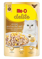 Me-O Delite 70г Тунец с паровым омлетом в соусе влажный корм - лакомство для взрослых кошек