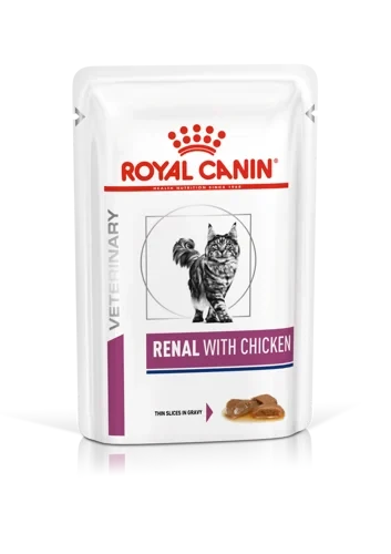 ROYAL CANIN Renal с курицей (в соусе) для поддержания функции почек и почечной недостаточности 85гр - фото 1 - id-p99870627