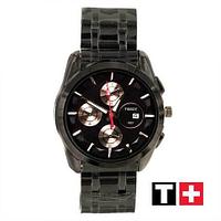 Болат бауы бар Tissot Couturier T035.614 ерлерге арналған қол сағаты [к шірме] (Қараланған күміс)