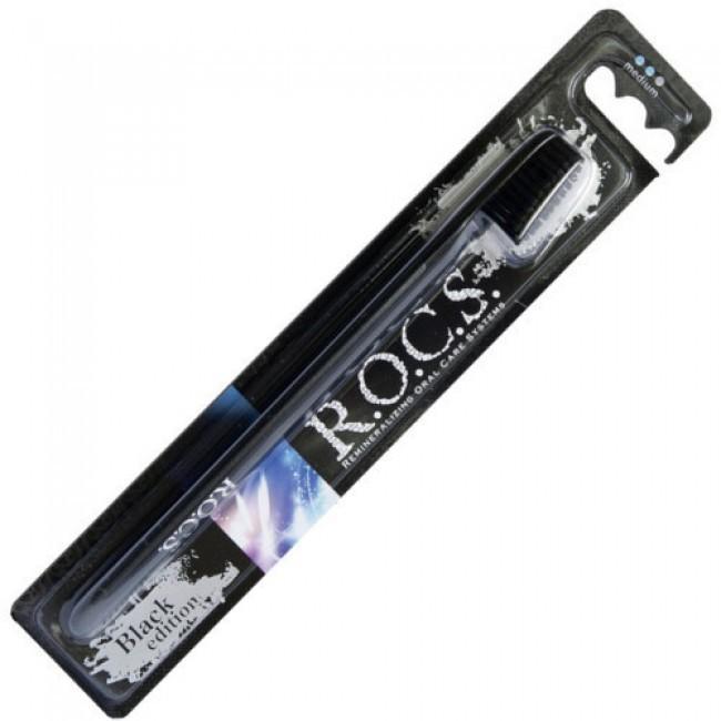 R.O.C.S. Зубная щетка "Black Edition Classic" средняя