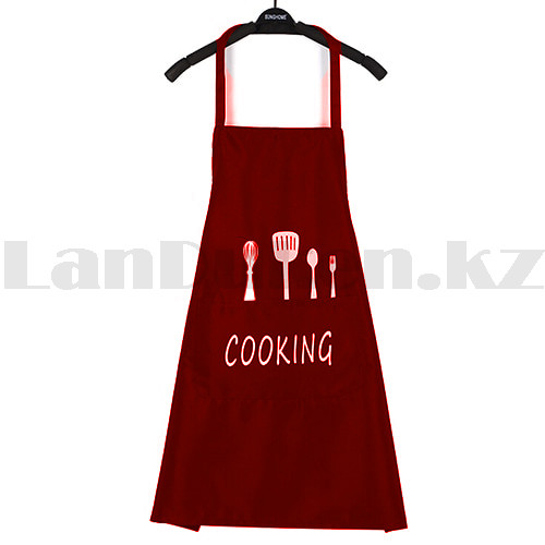 Фартук водонепроницаемый с кармашками Cooking красный - фото 5 - id-p99877075