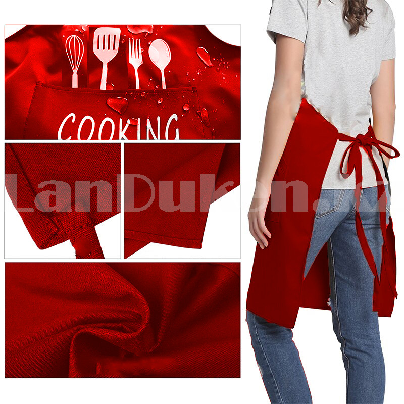 Фартук водонепроницаемый с кармашками Cooking красный - фото 8 - id-p99877075