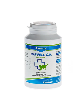 Canina Cat Fell O.K. Tabletten || Канина Кат Фелл О.К. Таблеттен с биотином 250таб. 125гр