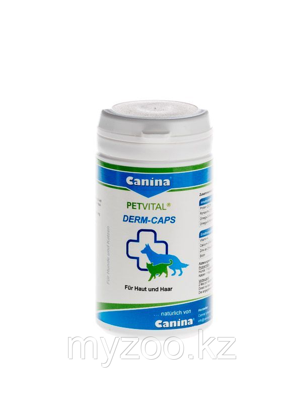 Canina Petvital Derm-Caps || Канина Петвитал Дерм-Капсулы масло примулы, с цинком и биотином 100таб. 40гр