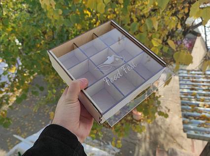 Коробка из дерева с логотипом на заказ