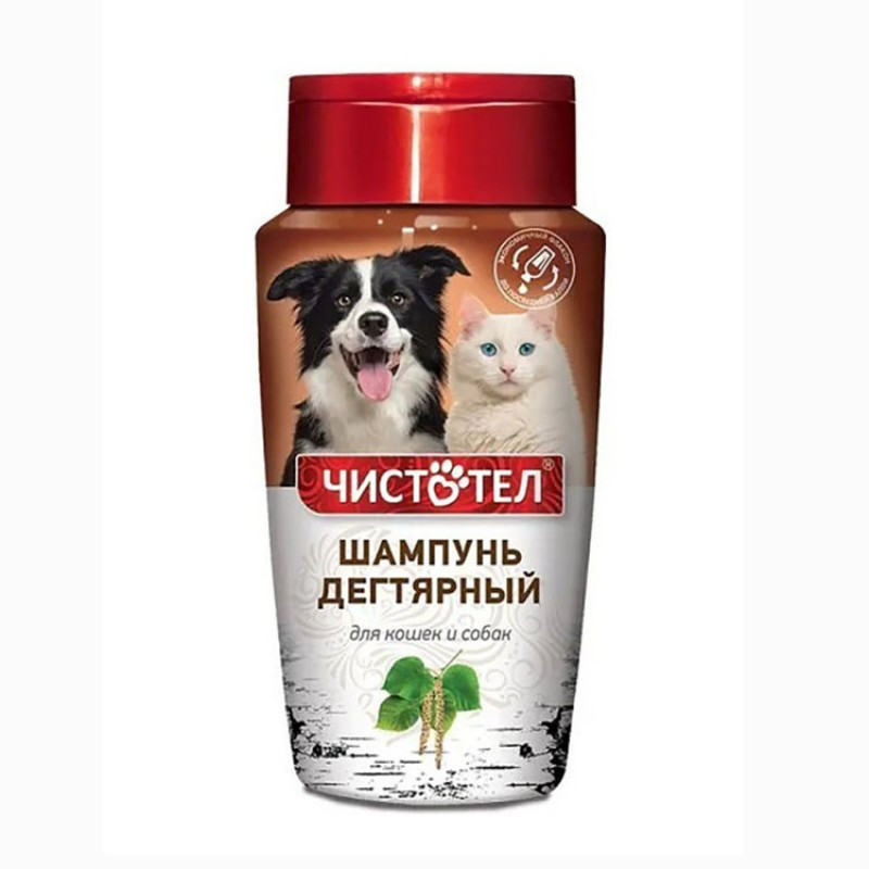 Чистотел Шампунь дегтярный для кошек и собак с проблемной кожей