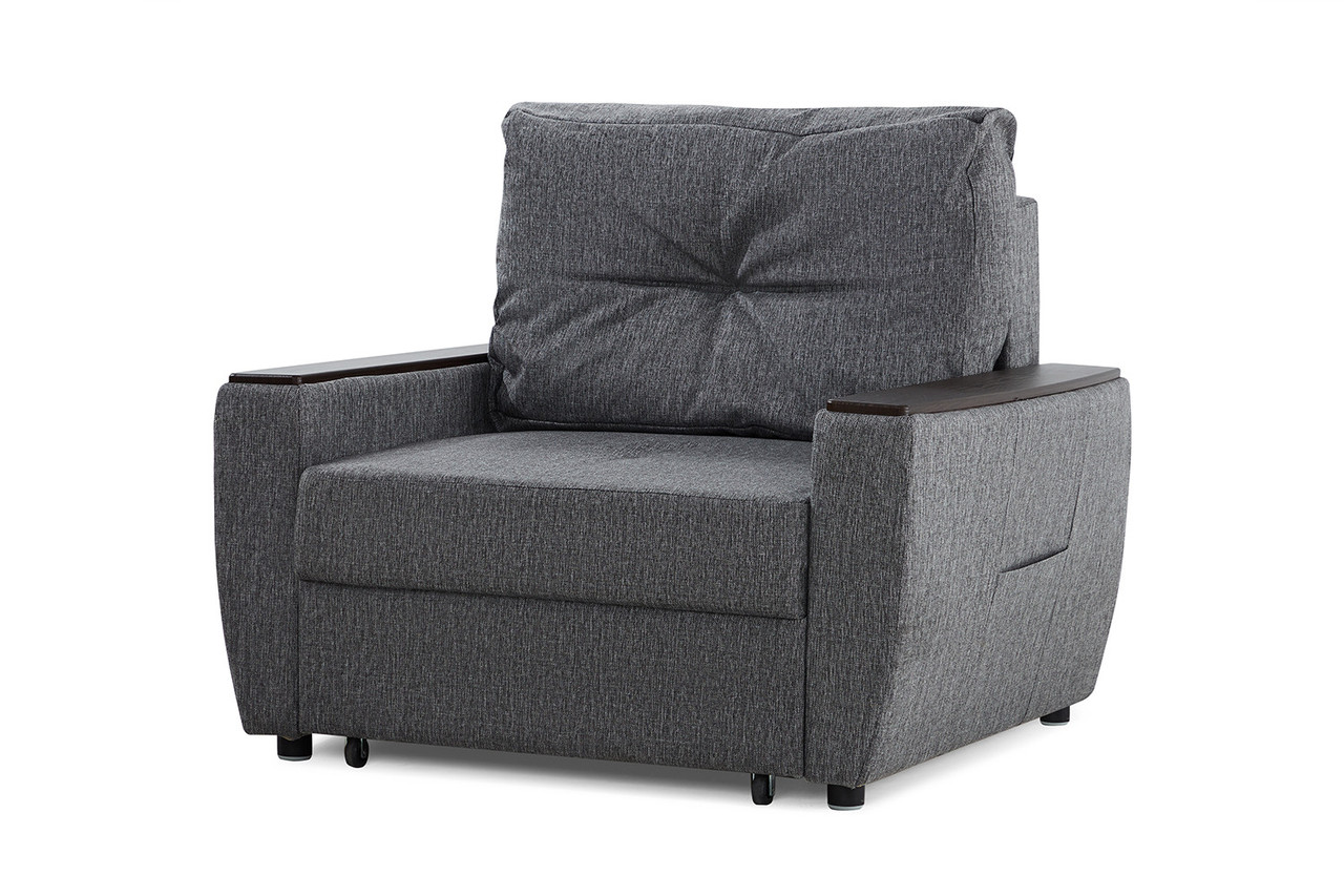 Кресло-кровать Дубай Тёмно-серый - фото 1 - id-p99883015