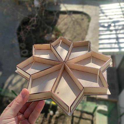 Коробка из дерева под орешки / сухофрукты на заказ