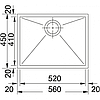 Кухонная мойка  под столешницу  FRANKEPlanar PPX 110-52 (без сифона), фото 2