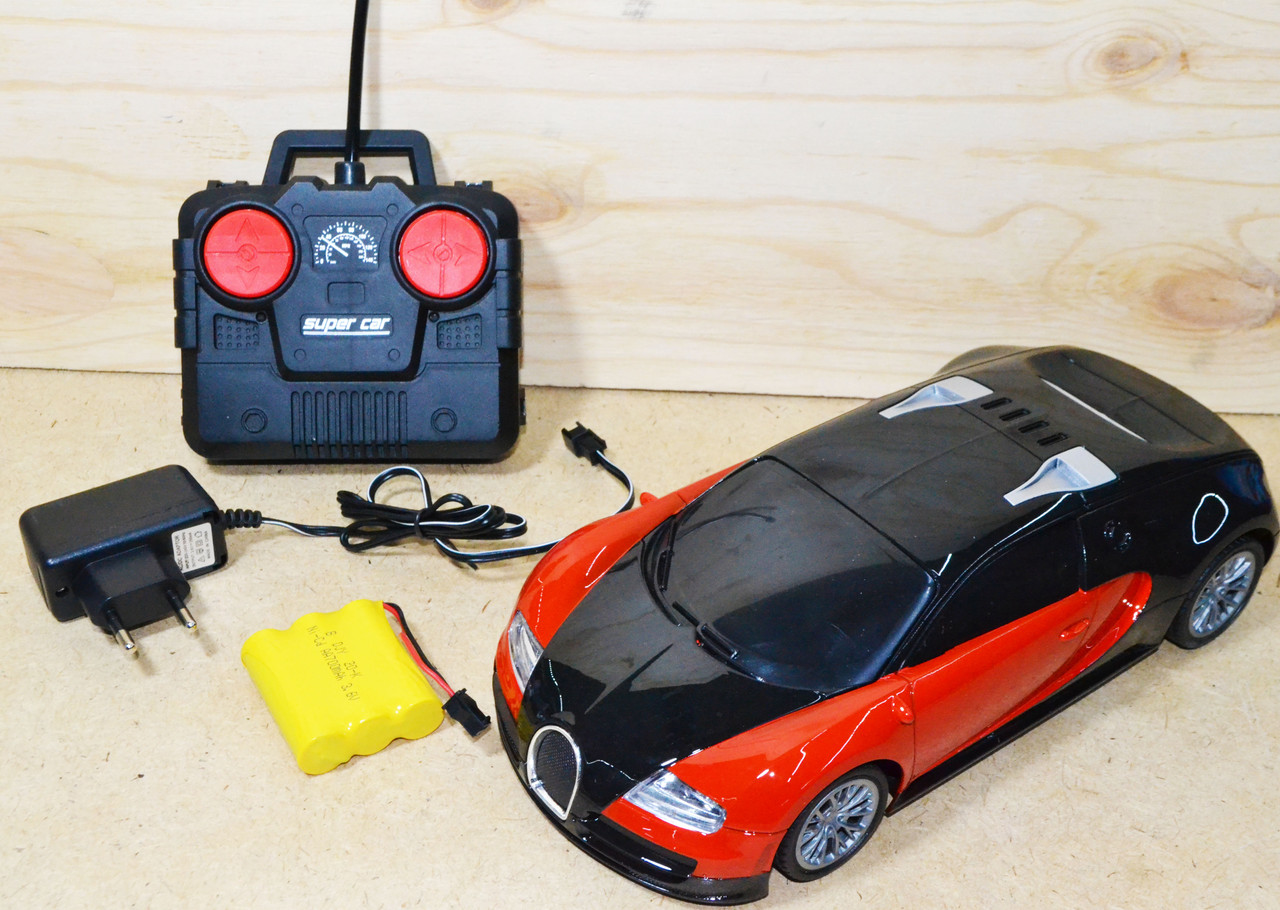 Немного помятая!!! 5002-4 Model car Бугатти на р/у 4функции 36*12см