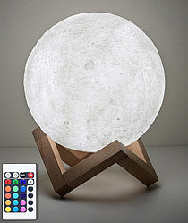 Ночник 3D Луна с пультом