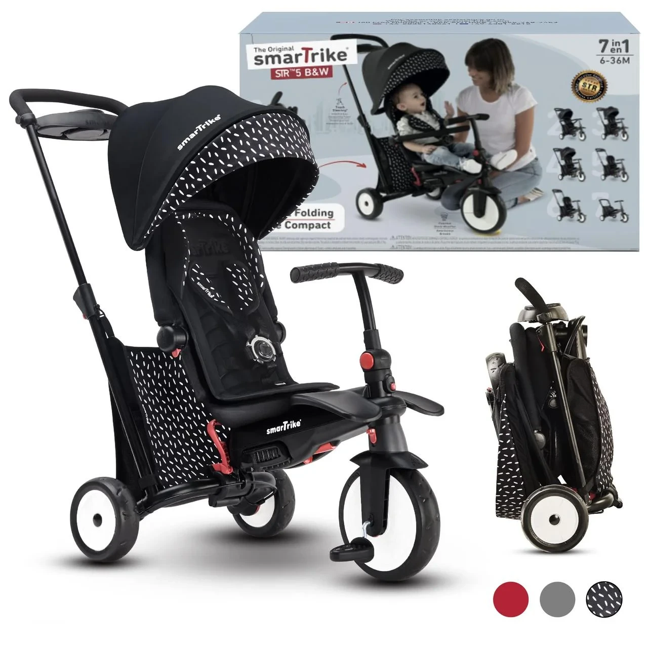 Велосипед STR5 Black & White Smart Trike