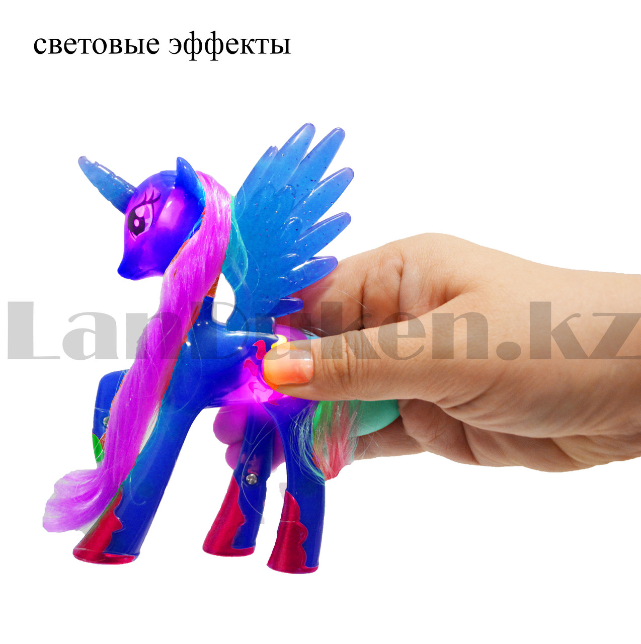 Набор фигурок Мой маленький пони "My little Pony" со световым эффектом синяя - фото 10 - id-p99906757