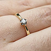 Золотое кольцо с бриллиантами 0.104Сt SI2/K, VG - Cut, фото 3