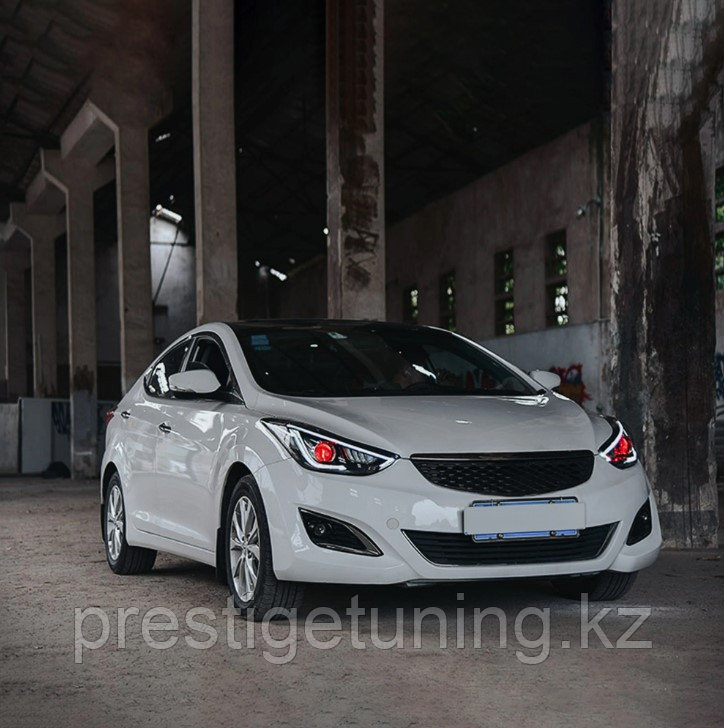 Передние фары на Hyundai Elantra 2011-16 тюнинг VLAND (Красный глаз) - фото 8 - id-p99908185