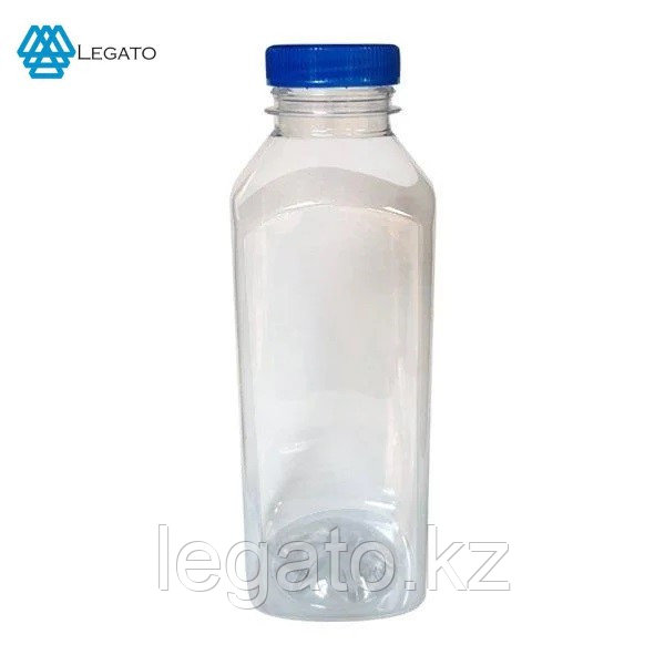 Бутылка ПЭТ 0.3л. (б/цветная) квадратная, крышка в комплекте (100шт.)