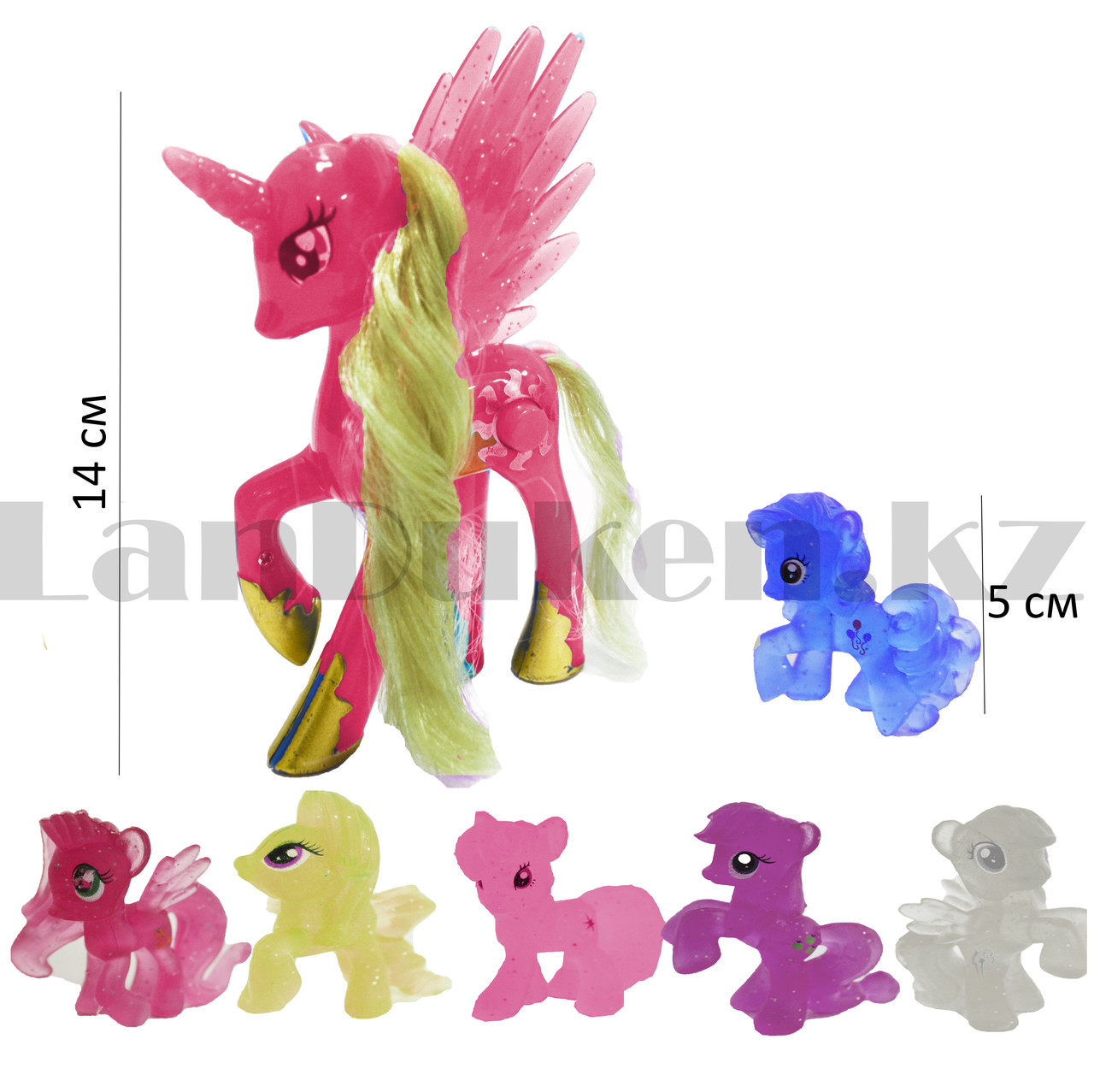 Набор фигурок Мой маленький пони "My little Pony" со световым эффектом розовая - фото 2 - id-p99906766