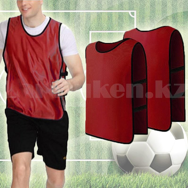 Накидка для футбола манишка GF00252 (размер L) красная - фото 1 - id-p99916068