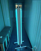 Бактерицидная кварцевая лампа на колёсах. Передвижной облучатель на 60 кв метров. Двухламповая