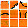 Накидка майка для футбола манишка GF00160 (размер L) оранжевая, фото 6