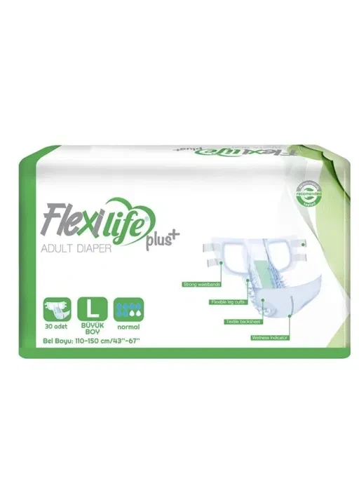 Flexi Life Plus Подгузники д/взрослых MEDIUM 30 шт М