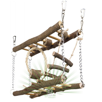 Игрушка подвесной мост Trixie 27×17×7 для хомяков, мышей