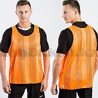 Накидка майка для футбола манишка GF00159 (размер L) в полоску оранжевая