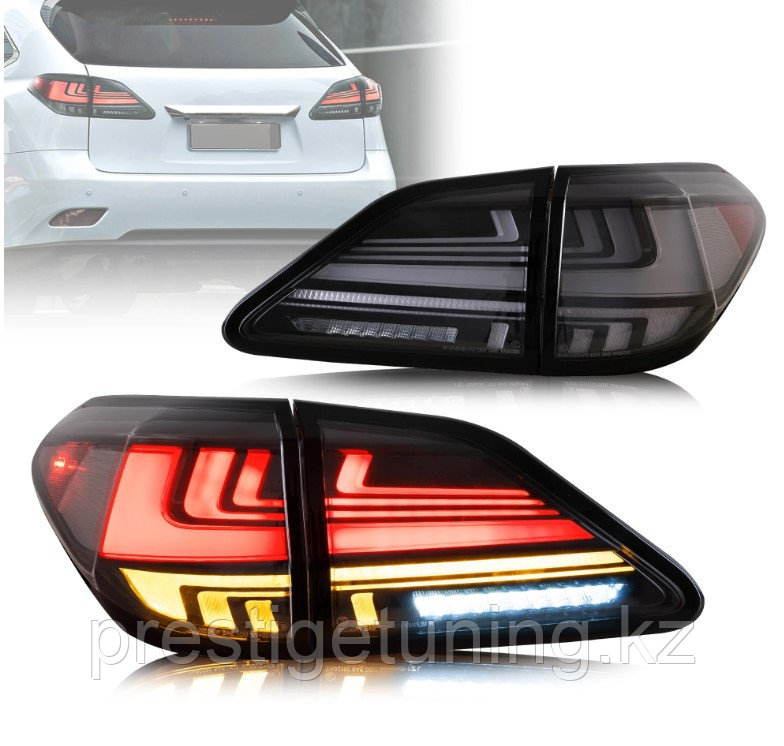 Задние фонари на Lexus RX 2009-15 дизайн 2021 VLAND (SMOKE)