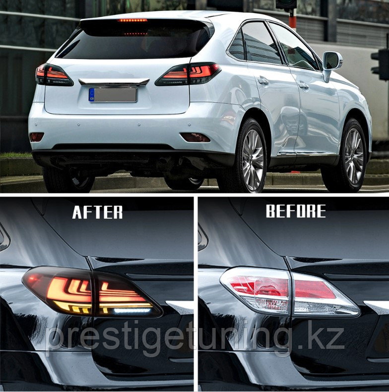Задние фонари на Lexus RX 2009-15 дизайн 2021 VLAND (SMOKE) - фото 6 - id-p99937495
