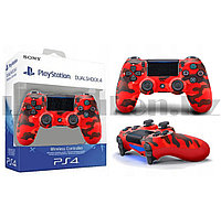 Джойстик геймпад беспроводной для PlayStation 4 DualShock 4 камуфляж красная