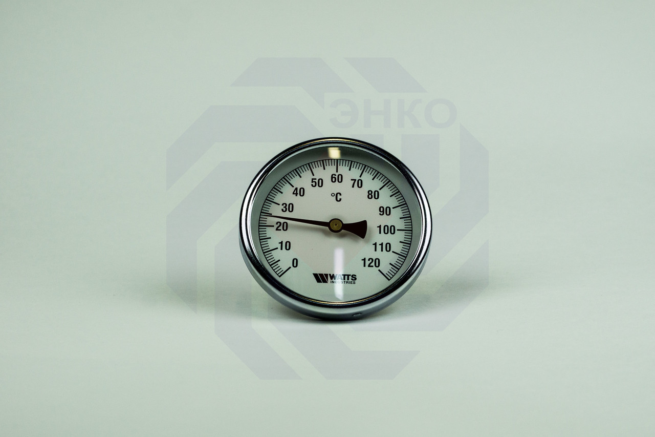 Термометр биметаллический аксиальный WATTS F+R801 SD 0-120 °С 100 мм ½" - фото 1 - id-p99959878