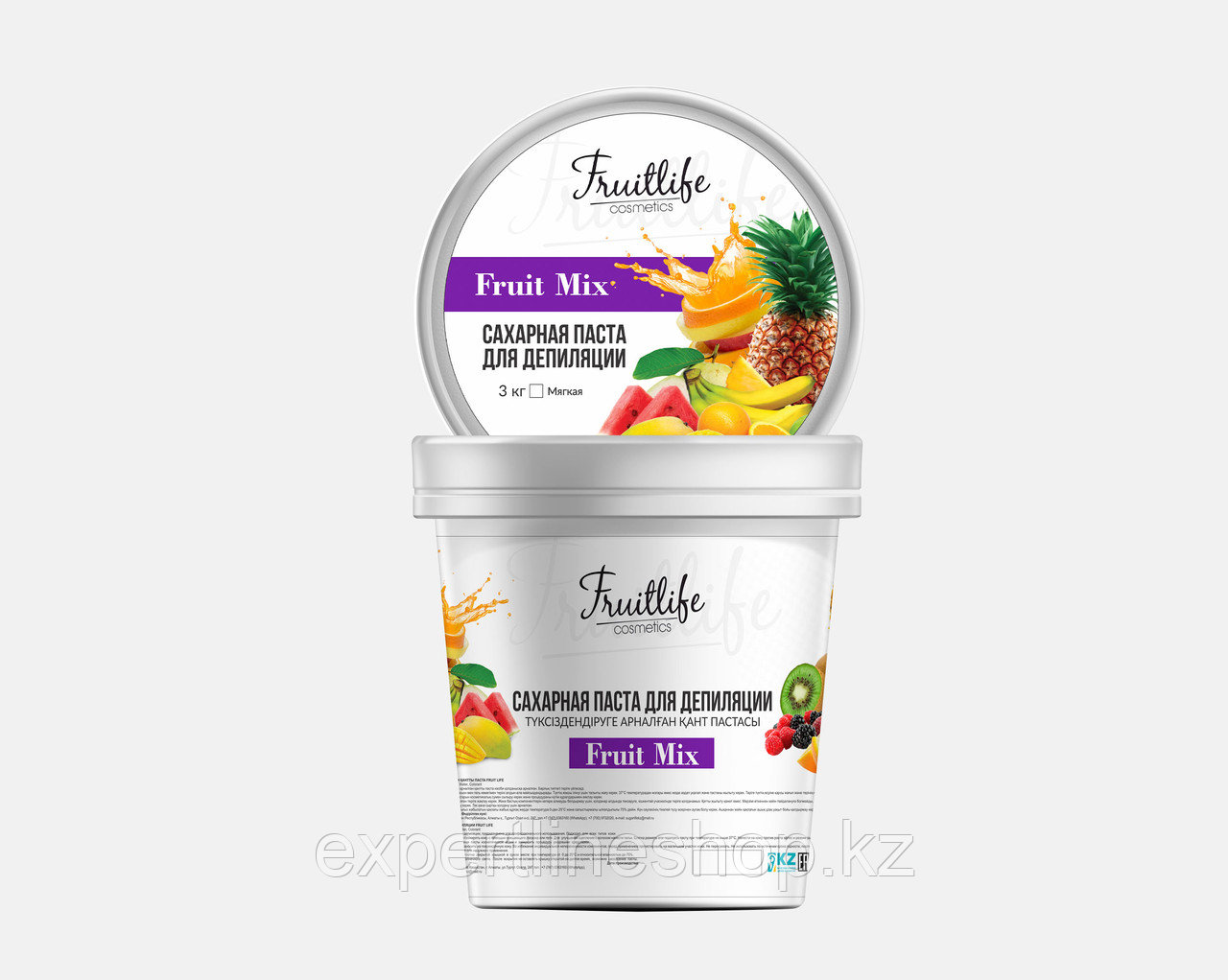 Паста для сахарной депиляции  фруктовый микс мягкий Fruit Life  Цветной 1500 гр