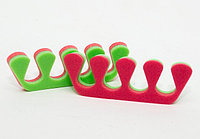 Разделители для пальцев, розово-зеленые, пенопропилен, 8 мм, 1 пара