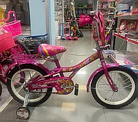 Детский велосипед "Принцесса" Power flower, диаметр 16