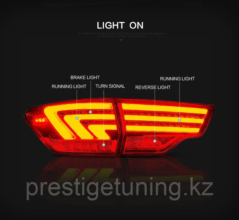 Задние фонари на Highlander 2014-2020 дизайн BMW VLAND (Красный цвет) - фото 5 - id-p99978161
