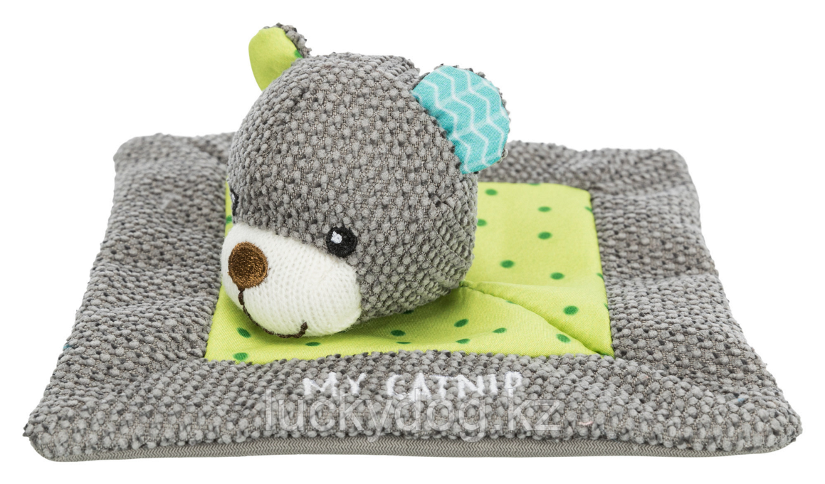 Trixie 'Junior Игровой коврик для котят, с медвежонком, наполнен кошачьей мятой. 13 × 13 cm.