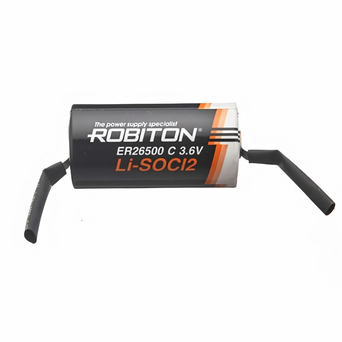 ЭЛЕМЕНТ ПИТАНИЯ C(R14) 3.6V ER26500-FT (9000MAH) ROBITON, С ЛЕПЕСТКОВЫМИ ВЫВОДАМИ (LI-SOCL2)