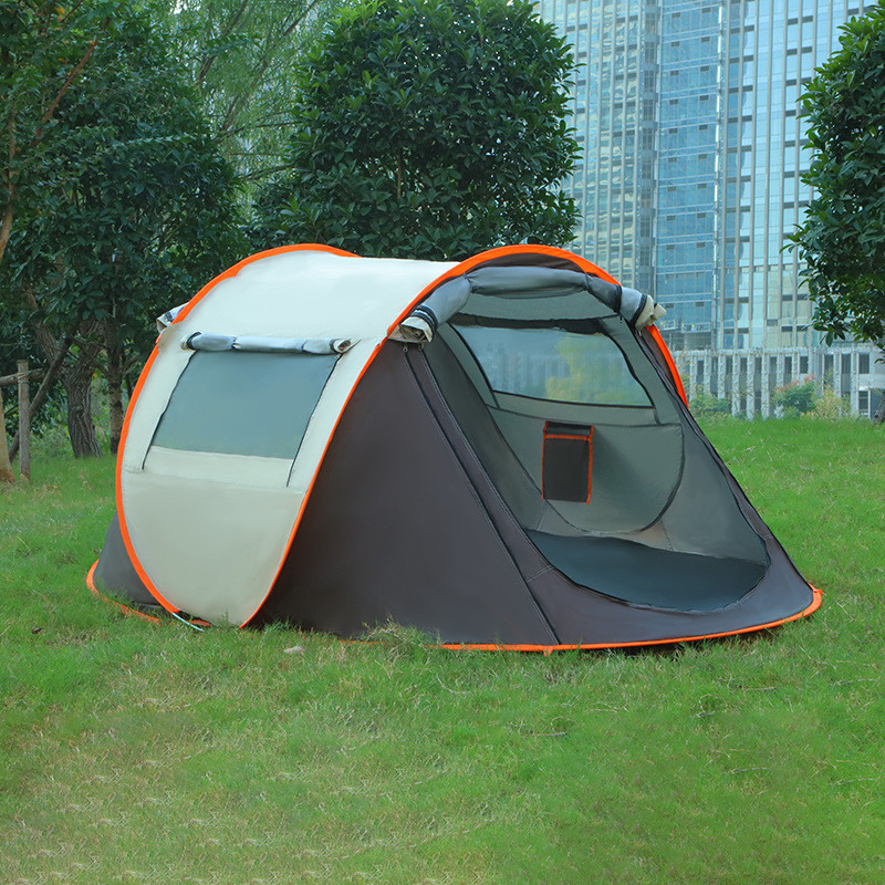 Палатка туристическая JJ-008 коричневая - фото 1 - id-p99980538