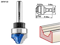 ЗУБР 22x13мм, радиус 3,2мм, фреза пазовая фасонная с верхним подшипником
