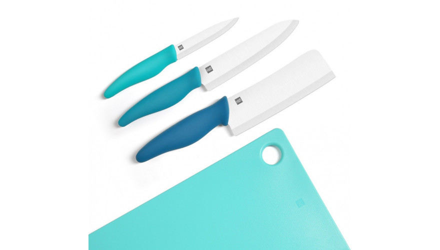 Набор кухонных керамических ножей с разделочной доской Xiaomi Huo Hou (HU0020)